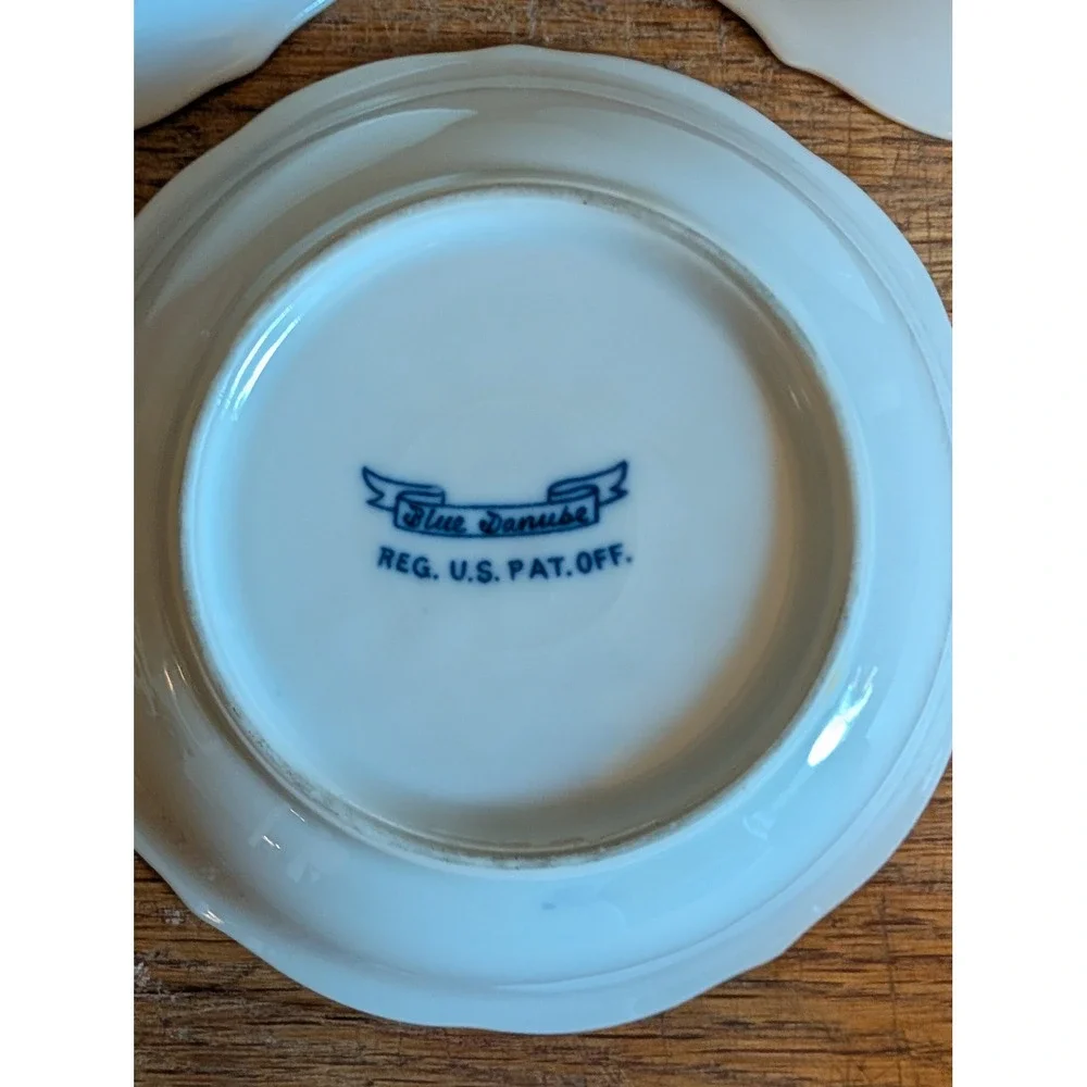 Blue Danube Vintage Fine China Set of 3 Fruit Dessert Bowls 5 3/8